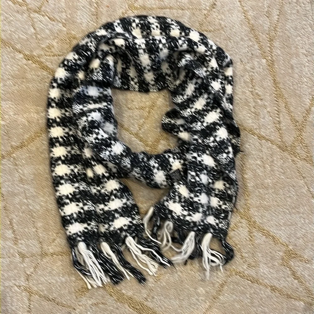 🚣 🥑Banana Republic Mohair Wool Knitted Scarf Thick Scarf Plaid
